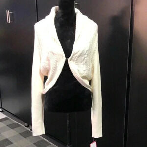 Izod Silvercrest Cable Knit,open front cardigan sweater,hook & eye closure